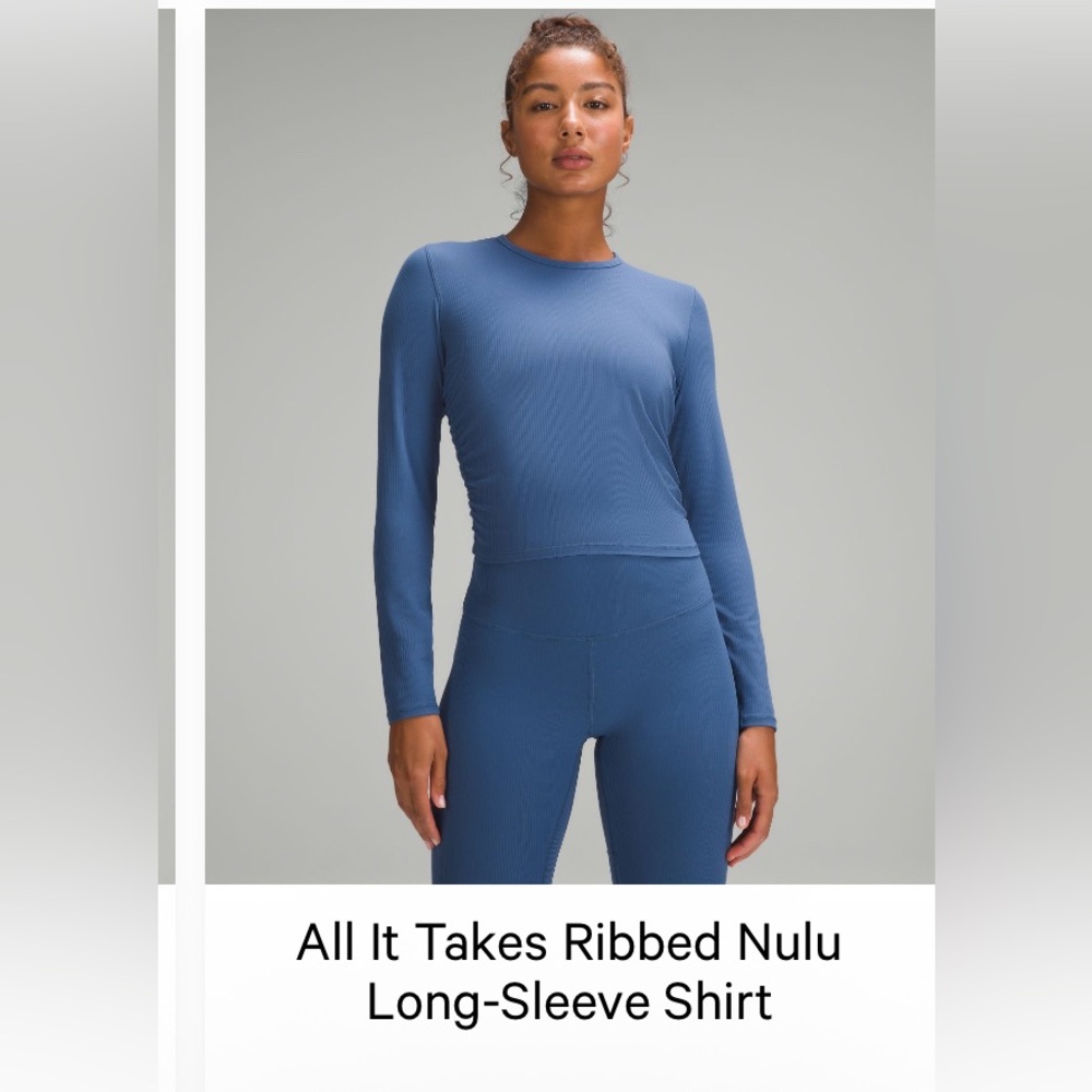 Lululemon All It Takes Nulu Long Sleeve in Pitch Blue